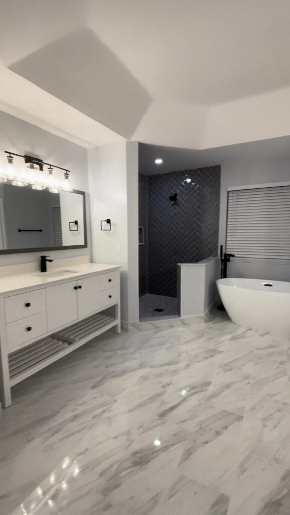 Custom Bathroom designed and installed by HandyMAX Solutions